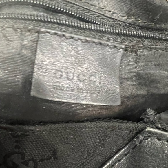 Gucci  Bamboo Ring Half Moon Medium Black Canvas - Picture 16 of 16